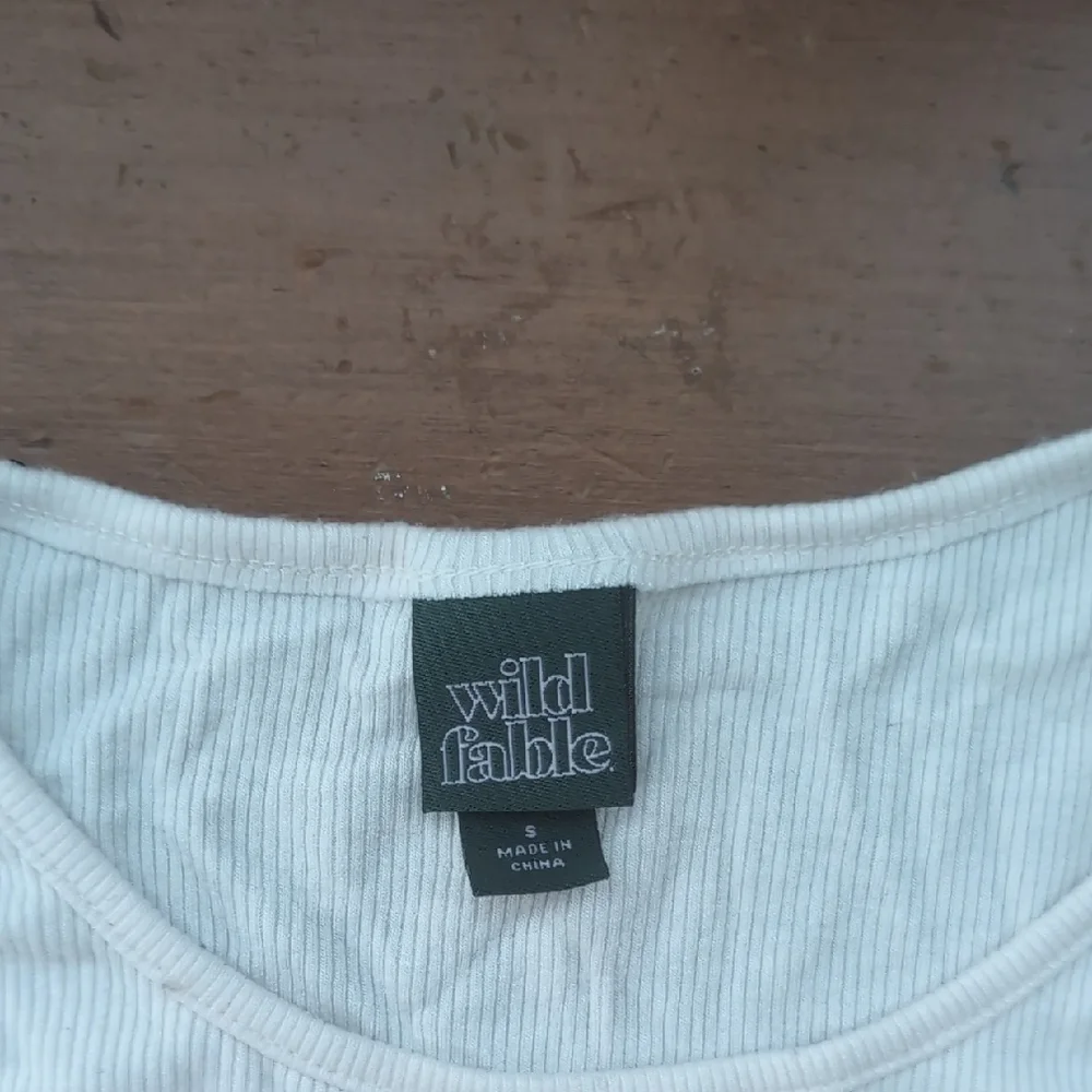 Wild Fable Cream Ribbed Top - Picture 2 of 3